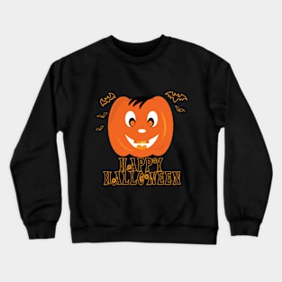 Cute Happy Halloween Pumpkin Crewneck Sweatshirt